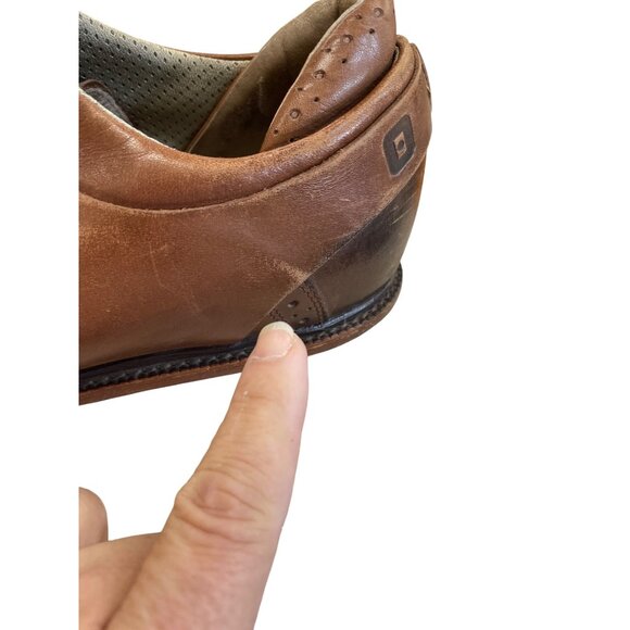 Tsubo Mens Brown Leather Cap Toe Oxford Dress Shoes Size 12 SKU 8429 - Picture 7 of 16